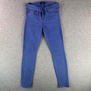 Vince Jeans Womens 25 Skinny Ankle Blue Pacific DV1018-2136 Stretch Made in USA